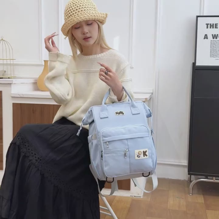 baby diaper bag with insulated pockets__green