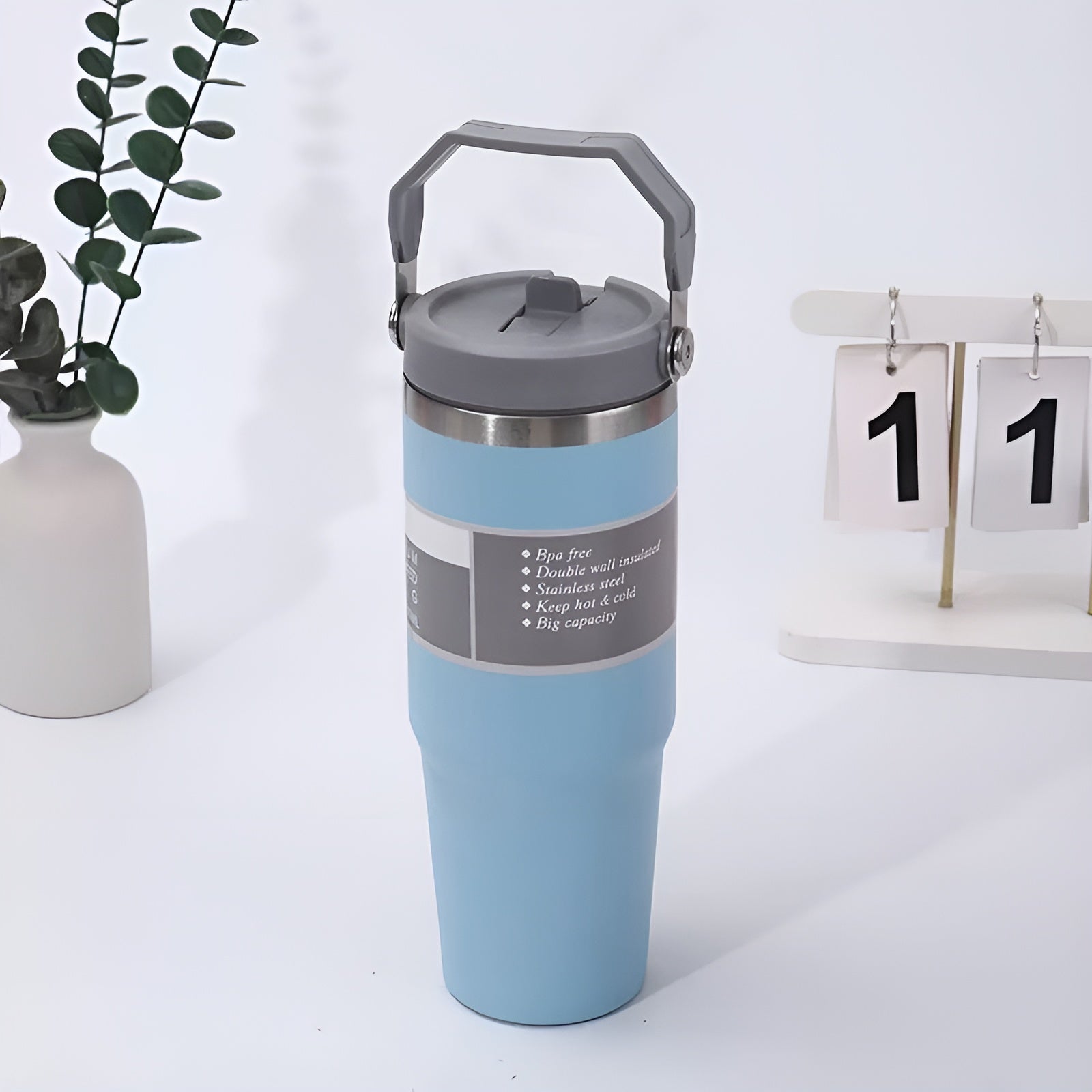 stainless steel tumbler 900 ml__Blue