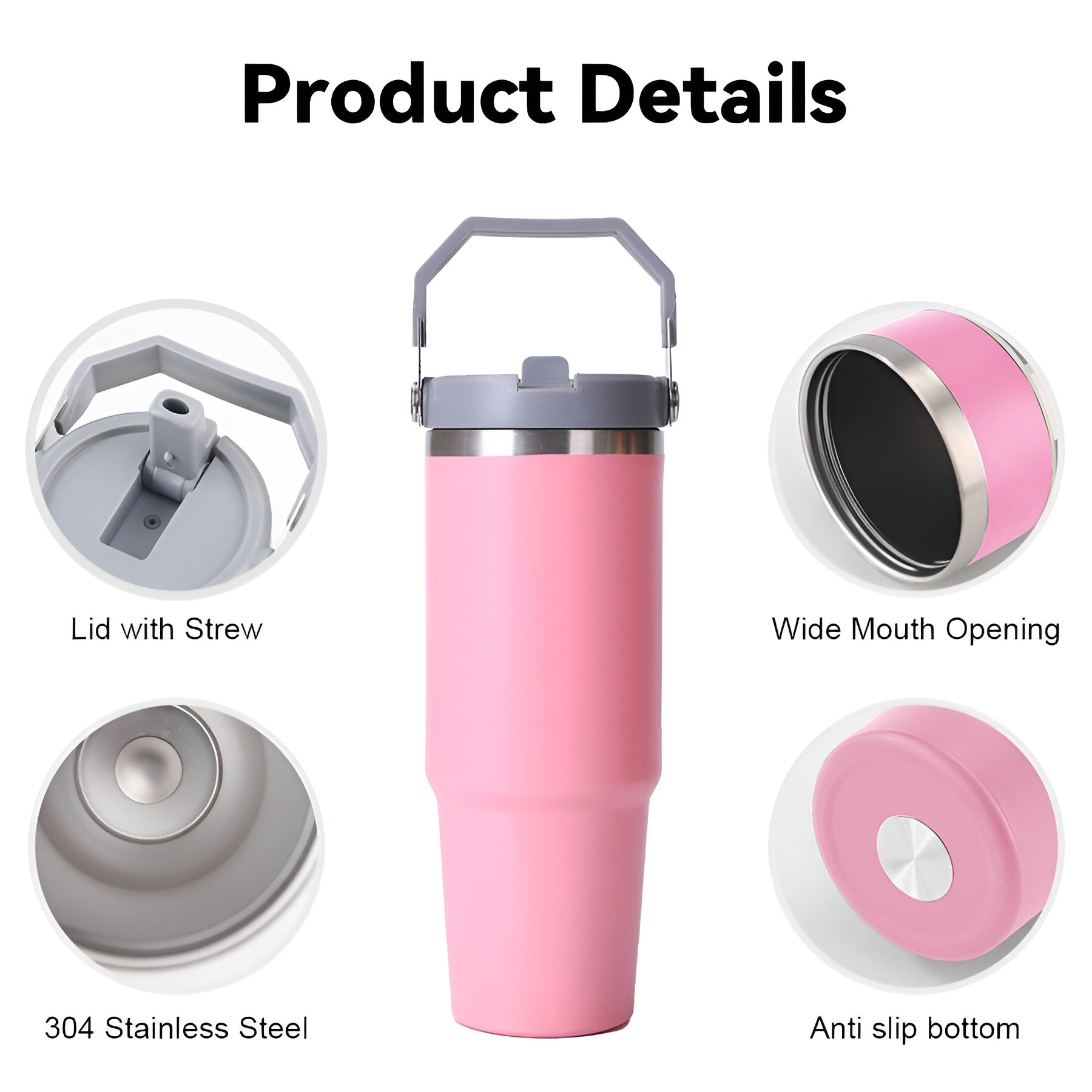 steel water bottle__Pink