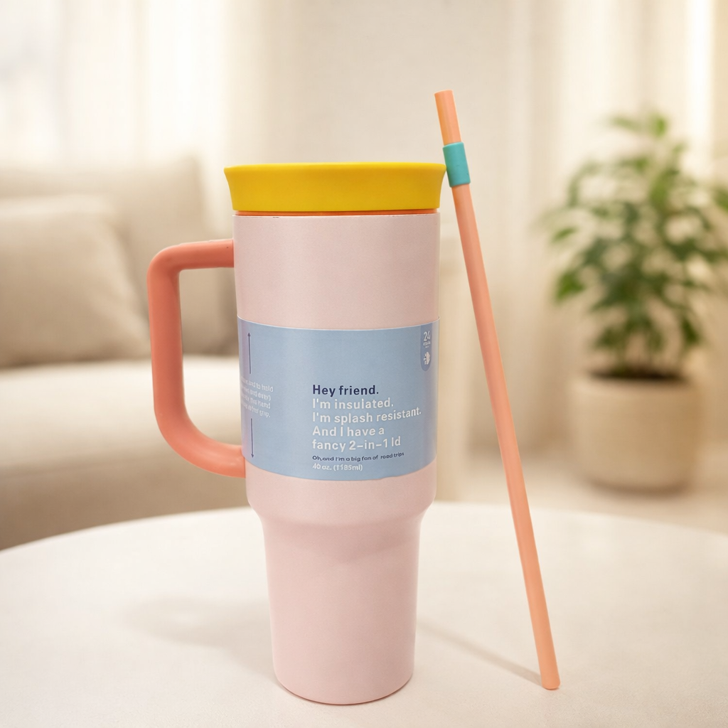 straw tumbler combo