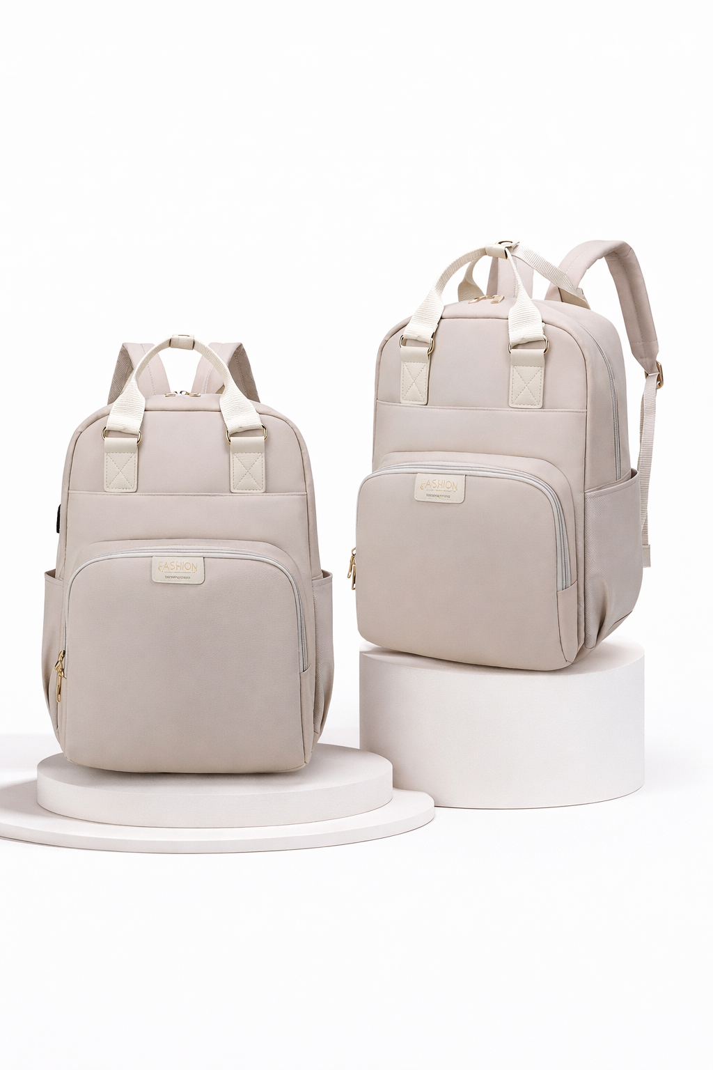 stylish diaper backpack__beige