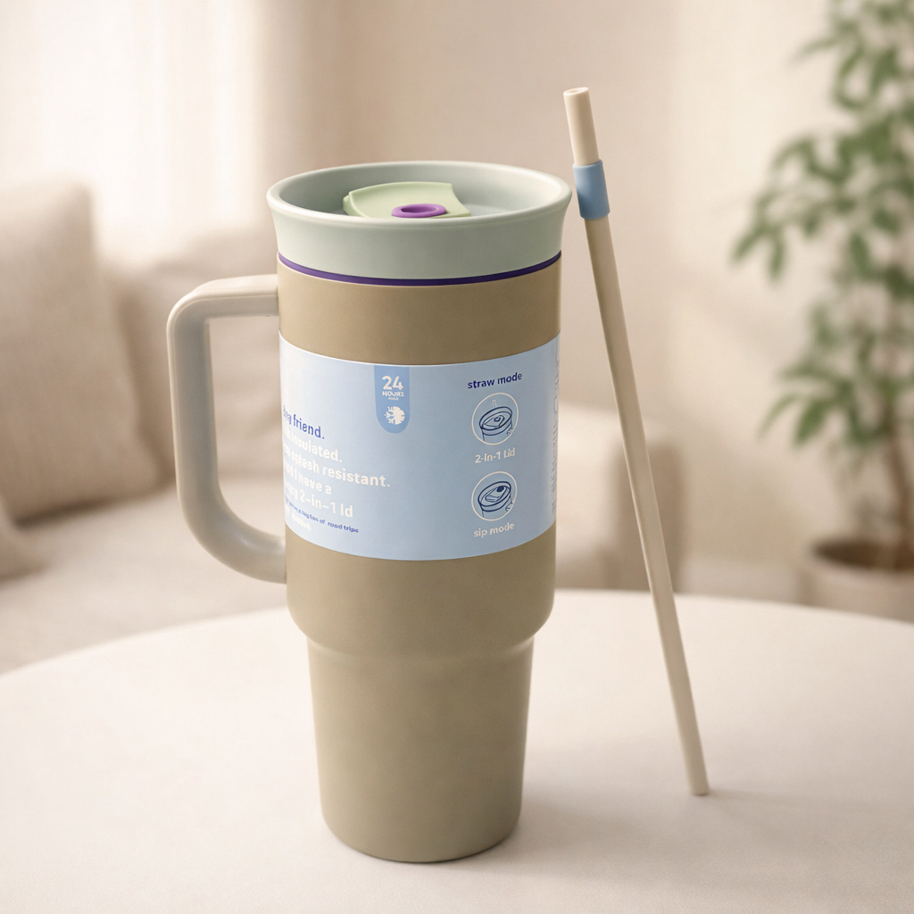 vacuum insulated tumbler 1200 ml__Light-green